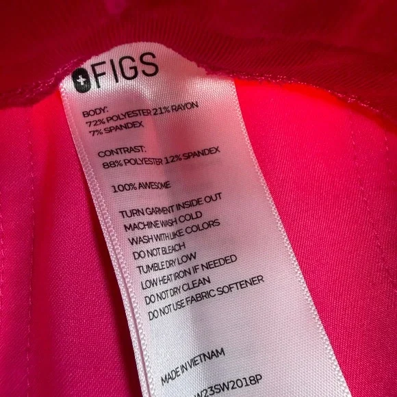 FIGS Technical Collection Pink Scrub Jogger Pants Petite XS W23SW2018P Neon Draw - Picture 4 of 4